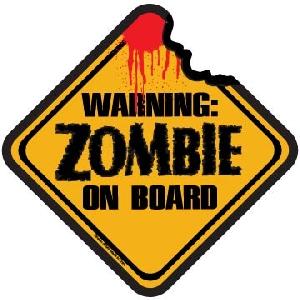Zombie On Board Air Freshener Image