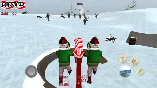 Santa vs. Zombies free Christmas game for apple and android products