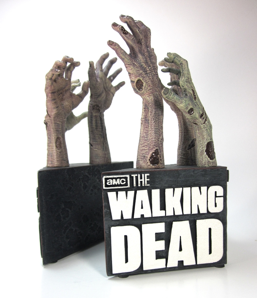walking dead zombie hand bookends review closeup photo