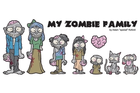 zombie-gifts-Zombie-Family-Family-Car-Stickers-2