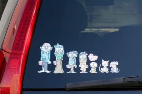 zombie-gifts-Zombie-Family-Family-Car-Stickers