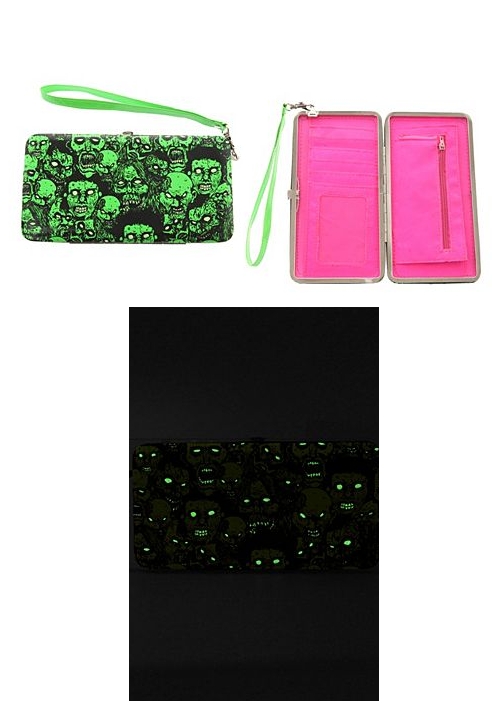 Glow-In-The-Dark Zombie Hinge Wallet