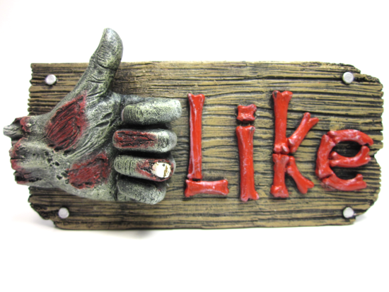 Zombie Gift Zombie Fleshbook Facebook Zombie Thumbs Up Like Sign
