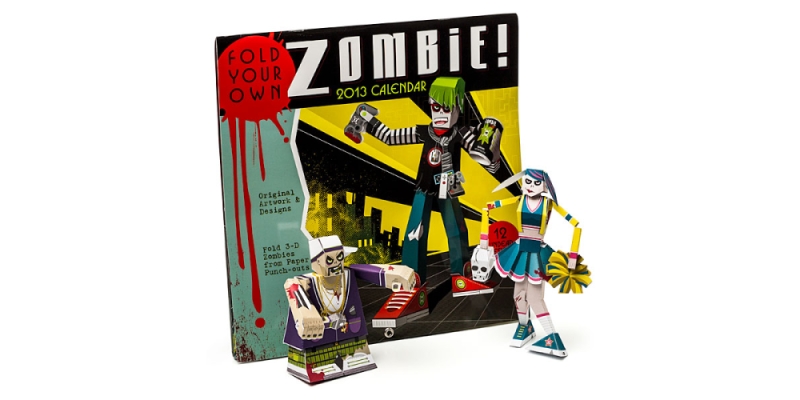 Build-A-Zombie 2013 Zombie Paper Craft Calendar — ZombieGift.com