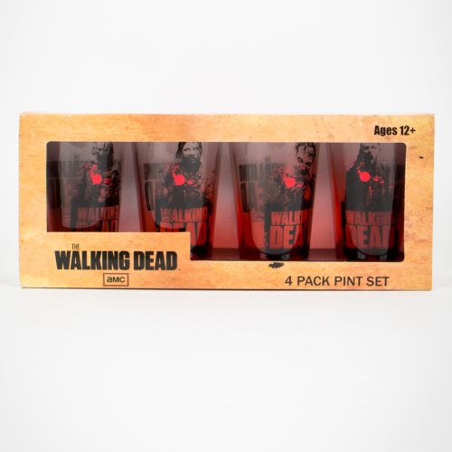 The Walking Dead Zombies Pint Glass Set 4 Pk