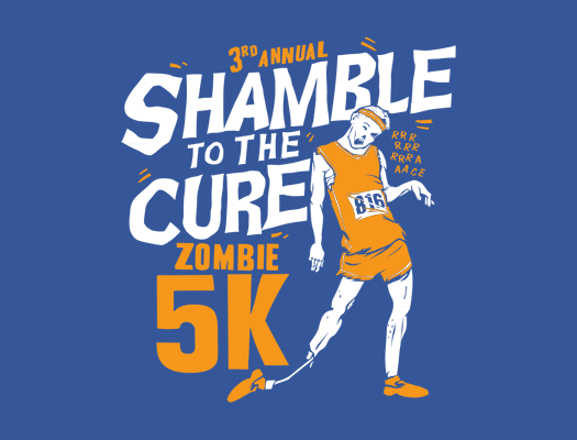 5K zombie t-shirt shamble to the cure zombie 5k