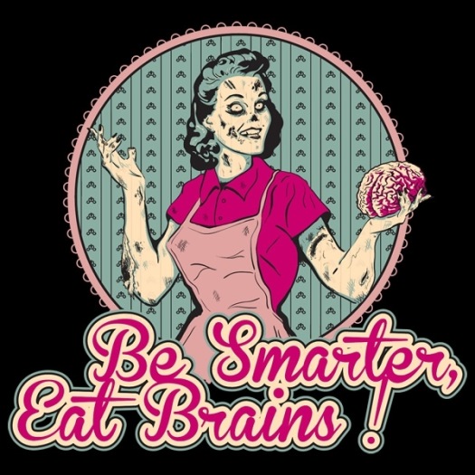 Be Smarter Eat Brains zombie shirt