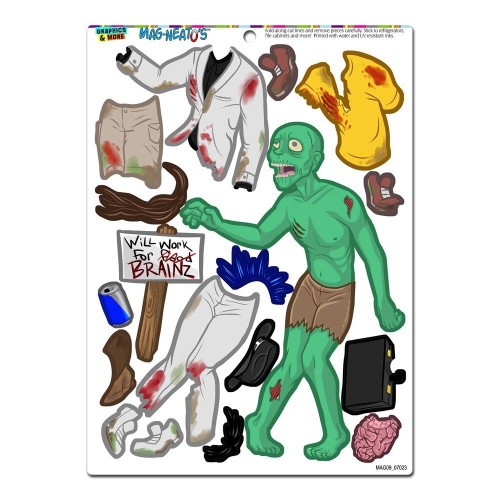 Zombie magnet set dress up zombie magnets