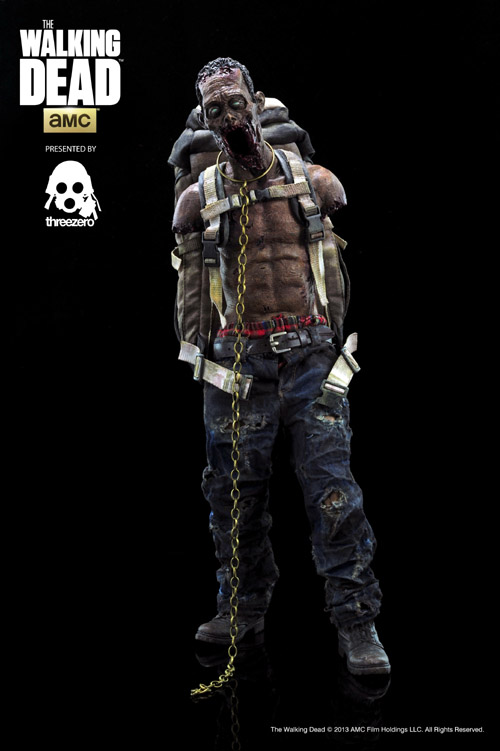 Michonne Red Pet Zombie threezero zombie statue