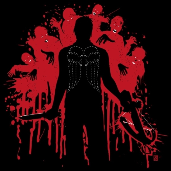 Daryl Dixon Walking Dead Inspired Zombie T-shirt Angel in Disguise