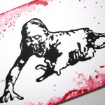 Bicycle Zombie Girl painting