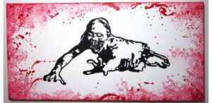 Walking Dead Bicycle zombie painting