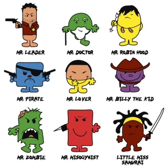 Mr. Mn andLittle Miss Walking Dead T-shirt Design