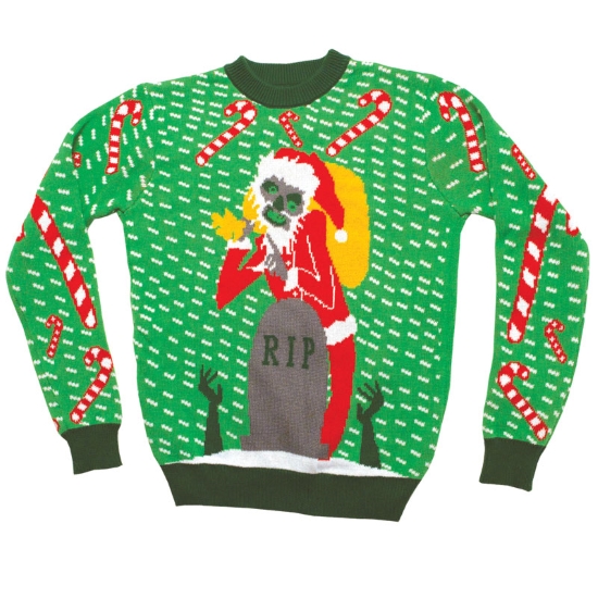 Ugly Zombie Santa Christmas Sweater