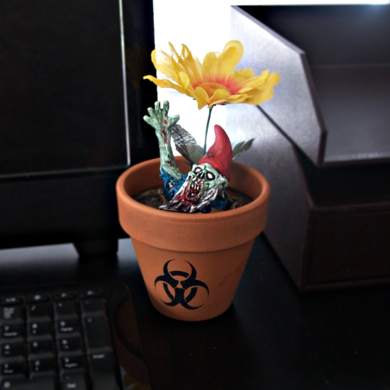 Zombie Garden Gnome Flower Pot