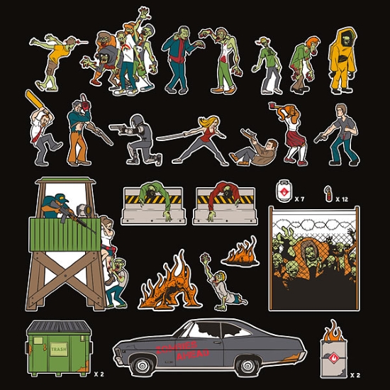 Zombie Apocalypse Magnet Set