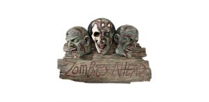 Zombies Ahead Zombie Wall Sign Plaque Zombie Gift