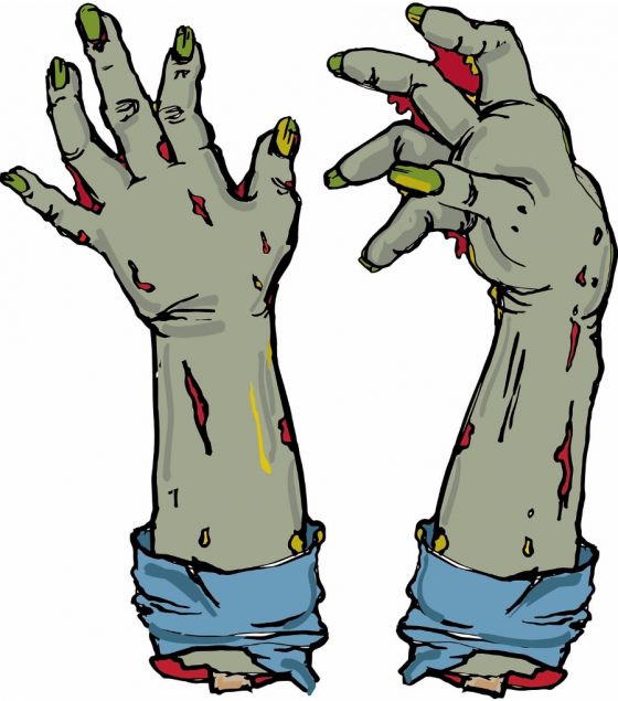 zombie gifts - zombie arm car magnet set