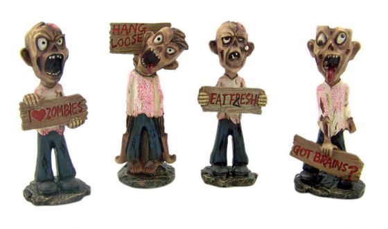Gruesome Foursome Zombie Mini Statues Zombie Gifts