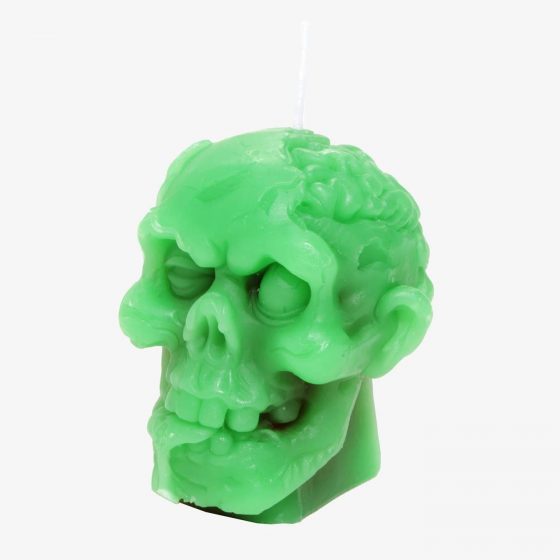 zombie head candle angle view