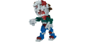 Assembled Nanoblock zombie figure