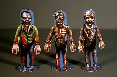 Crude basic free standup zombie paper models