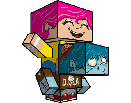Zombie BFF Free Zombie toy paper model download