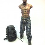 Michonne's pet zombie figure review Threezero green pet front view