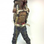 Michonne's pet zombie figure review Threezero red pet front view 3
