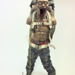 Review of Michonne's pet zombie figure review Threezero red pet front view