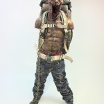 Michonne's pet zombie figure review Threezero red pet front view