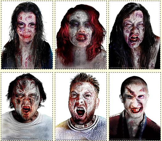 Bleeding Zombie Target Zombie Blog Giveaway zombie faces
