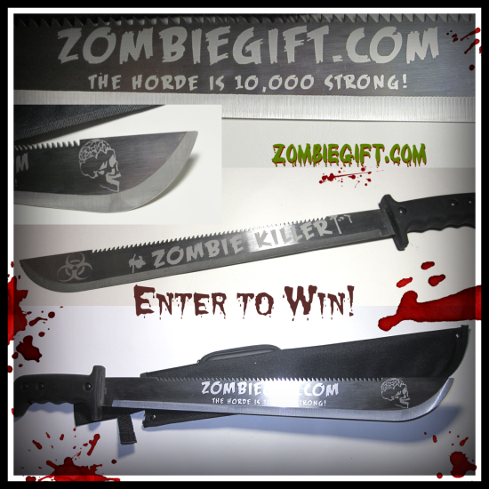 Etched Zombie Killer Machete Giveaway 10,000 likes giv