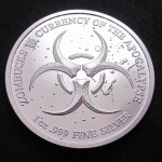 Zombie product review photo of back of zombucks murk diem silver round zombie coin