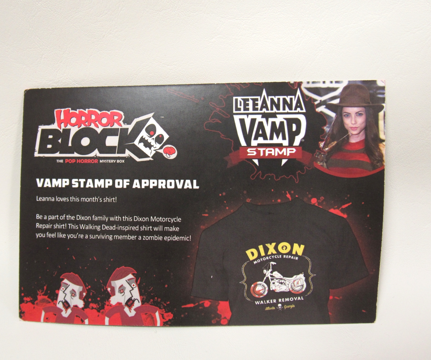 Horror Block Contents Card