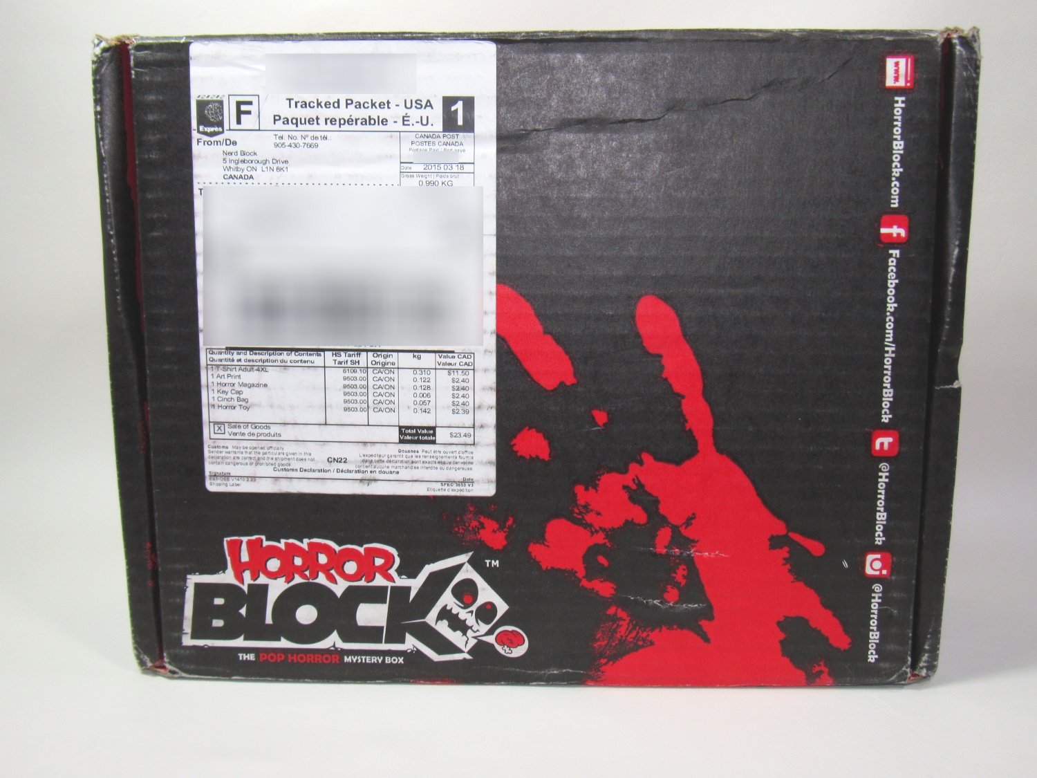 Horror Block Box Top Lid View