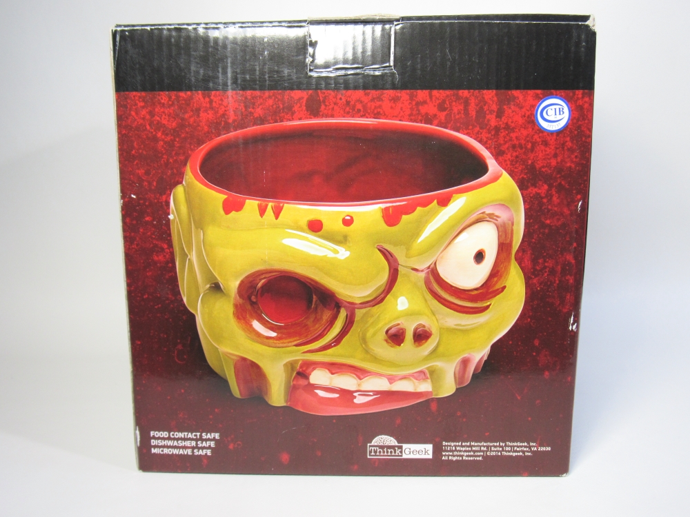 Ceramic Zombie Head Bowl Product Review Photos of Box