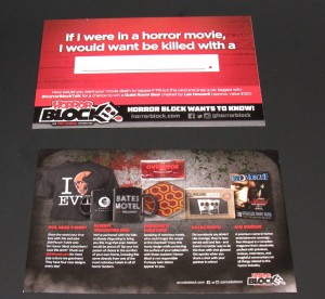 April 2015 Horror Block review Card